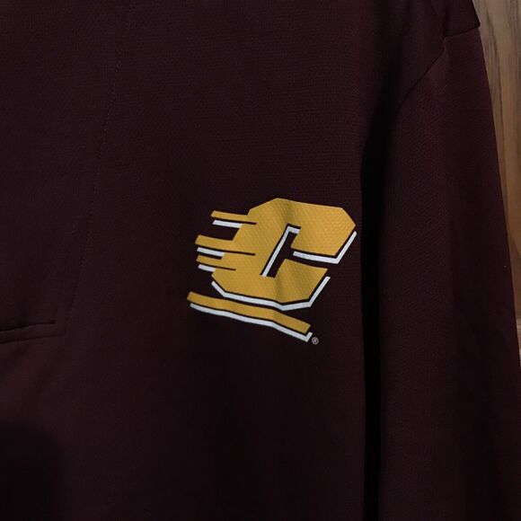 adidas Central Michigan Chippewas Adult Large 1/4 Zip LS Pullover Football NCAA - Picture 7 of 14